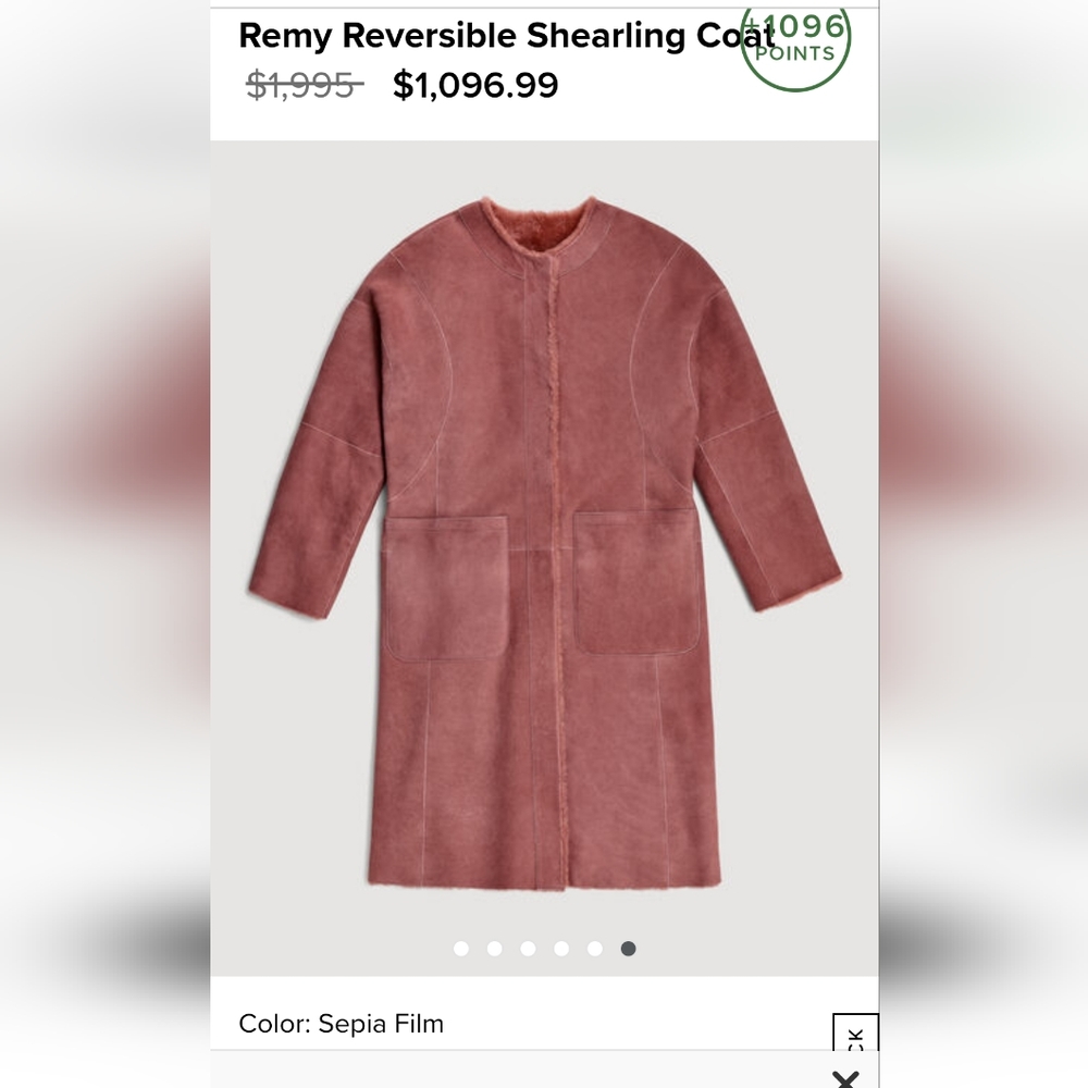 UGG Remy Reversible Shearling Coat. Retail Price$1'995 Color:sephia film. - Picture 14 of 15